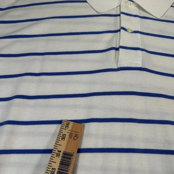 Polo by Ralph Lauren White Polo with Blue Stripes - Picture 3 of 6